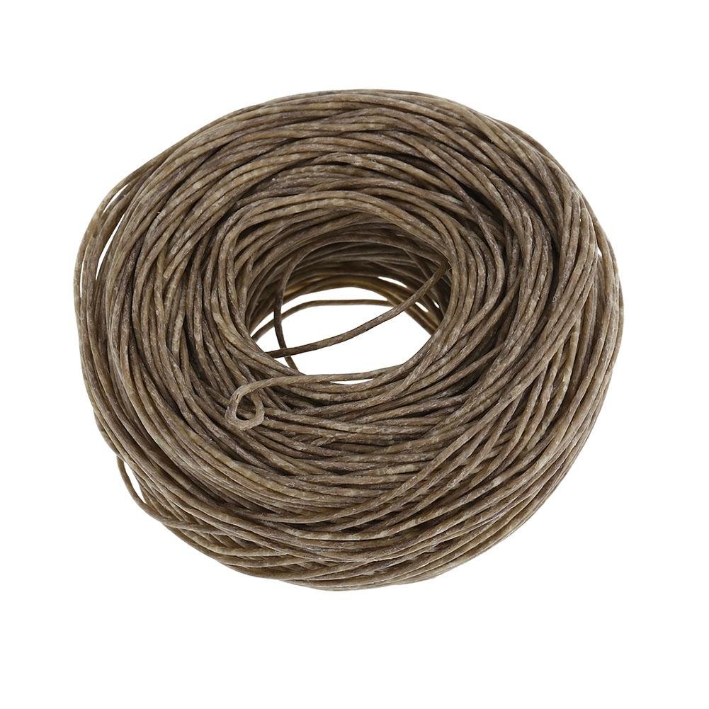 Tnfeeon Organic Hemp Wick Roll Candle Wick Natural Hemp Beeswax Coating Unbleached for Making Candles (Dark)