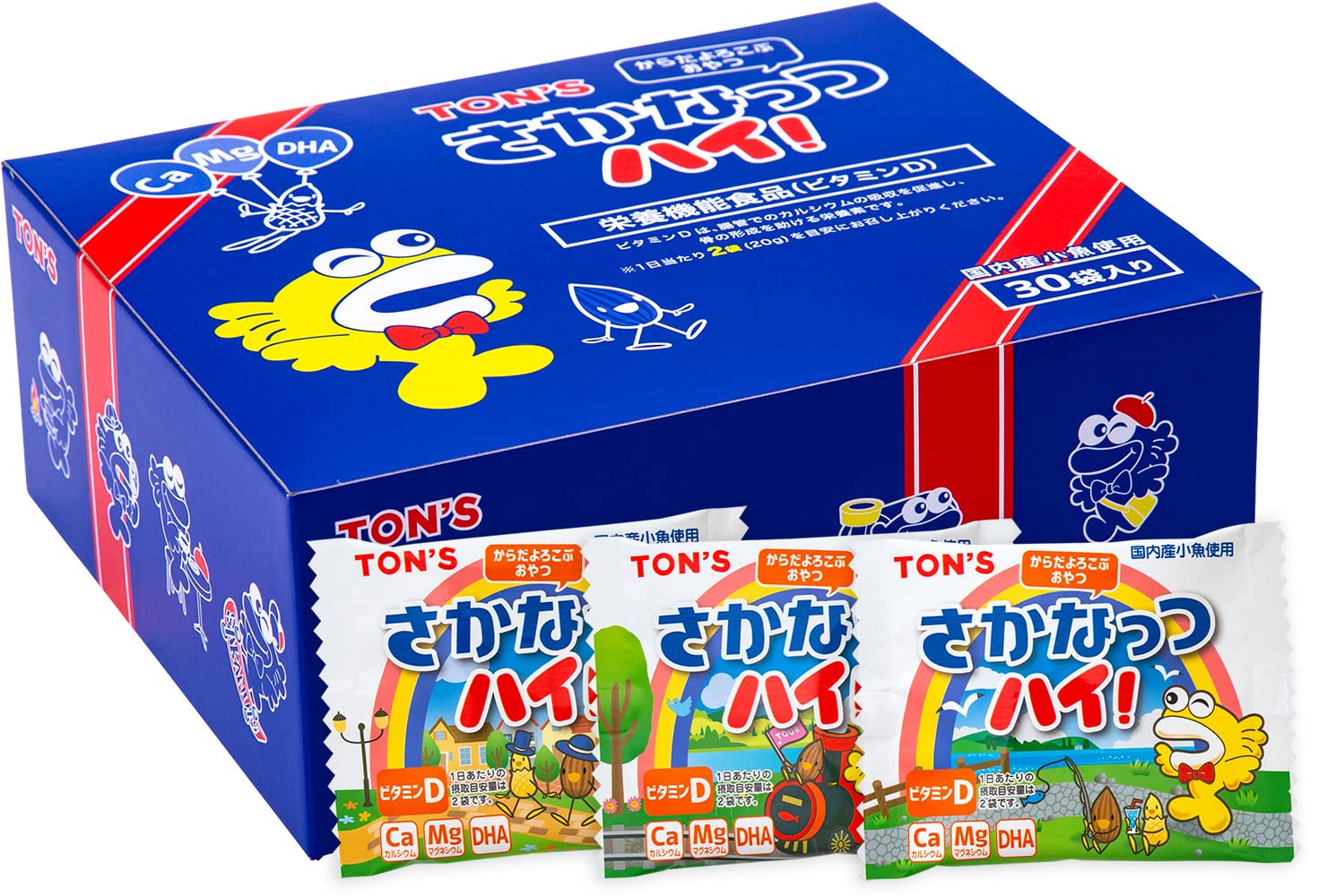 東洋ナッツ さかなっつハイ! 小分け 個包装 アーモンド 小魚 10g×30袋 栄養機能食品(ビタミンD)商品画像