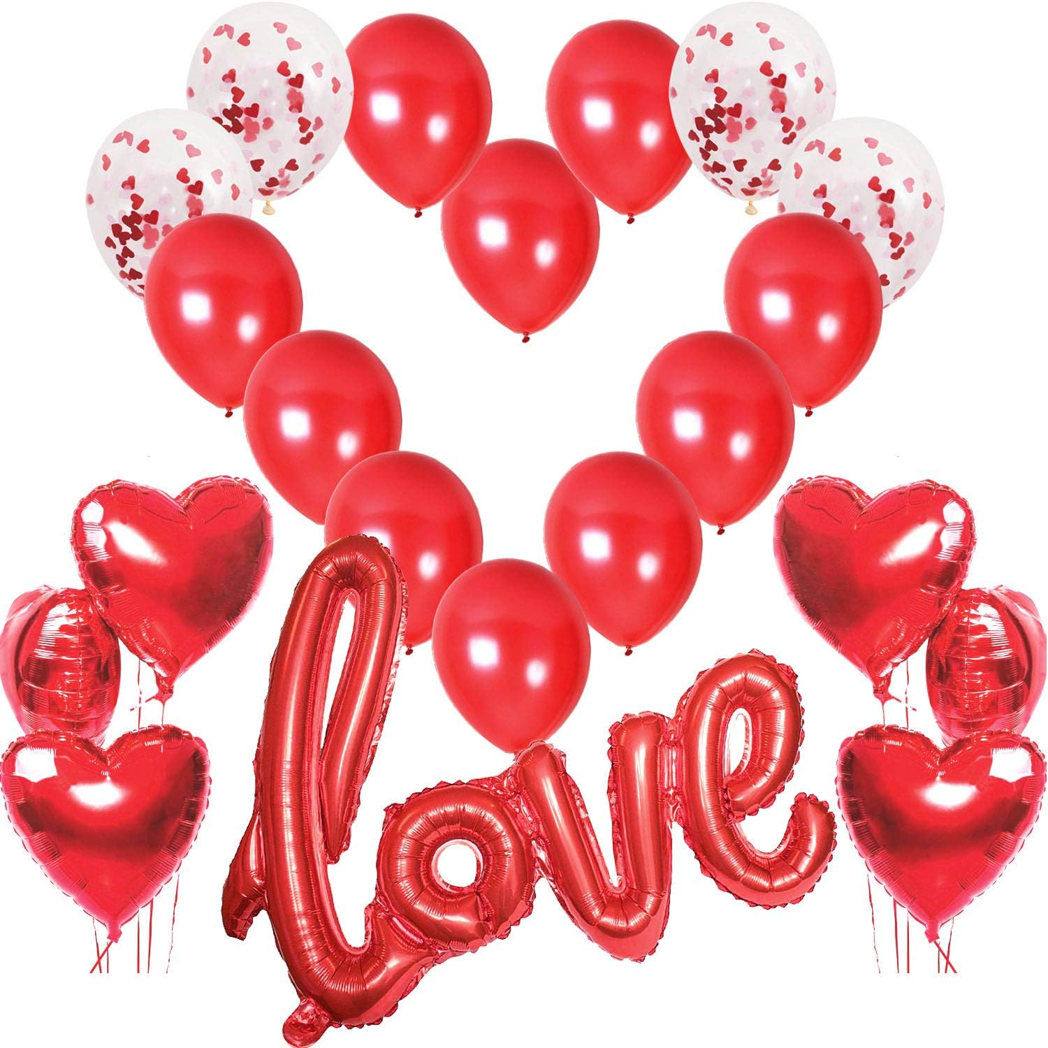 20 Konfetti Ballons Rot Herz Konfetti Luftballons Romantisch Deko Dekoration Fur Romantische Atmosphare Valentinstag Deko Und Hochzeit Heiratsantrag Luftballons Bastel Malmaterialien Savacaf Com