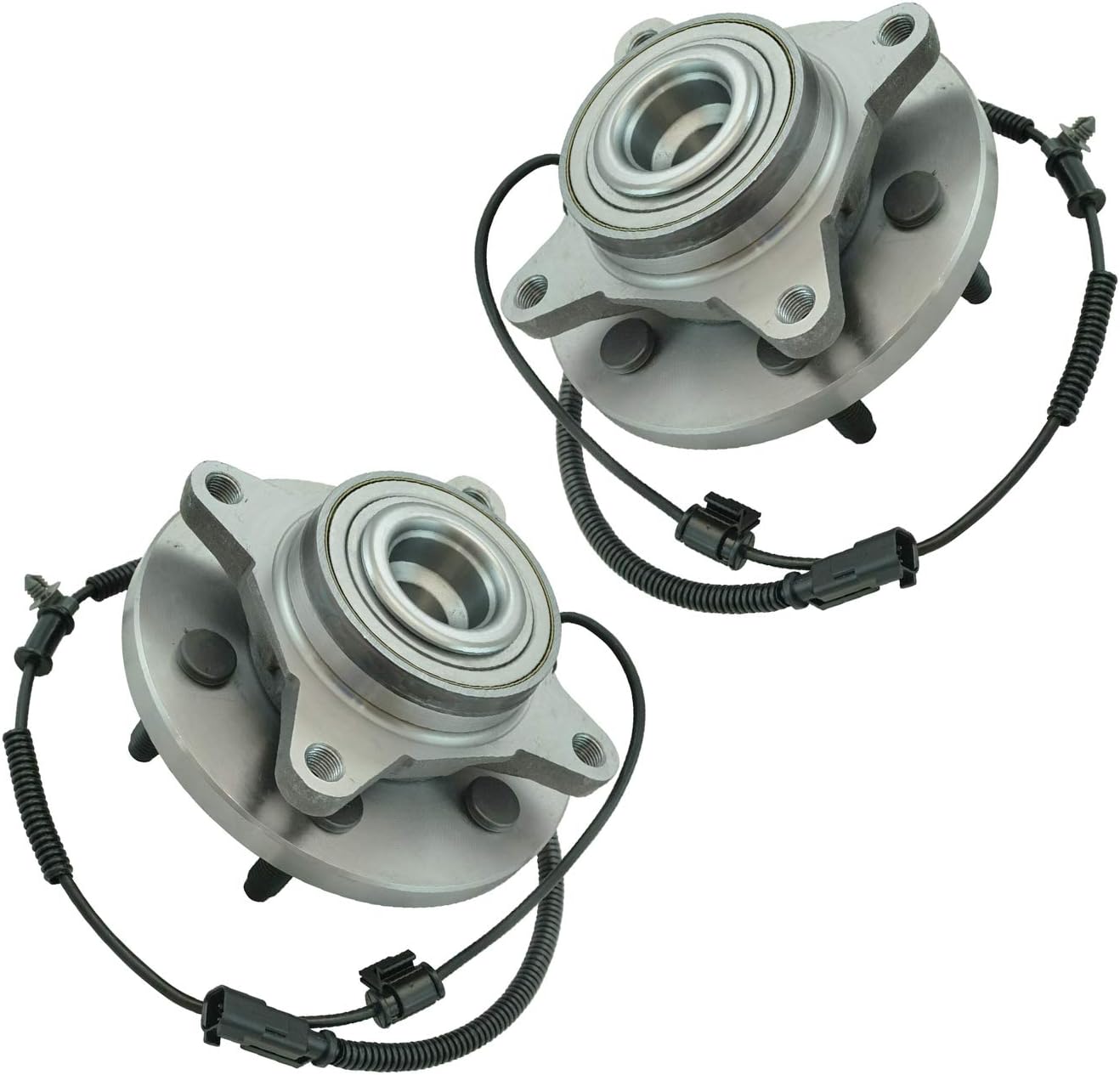 TRQ Wheel Bearing & Hub Assembly Front Pair for Ford F150
