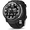 Garmin Instinct Crossover, Rugged Hybrid Smartwatch, Analog Hands and Digital Display, Black