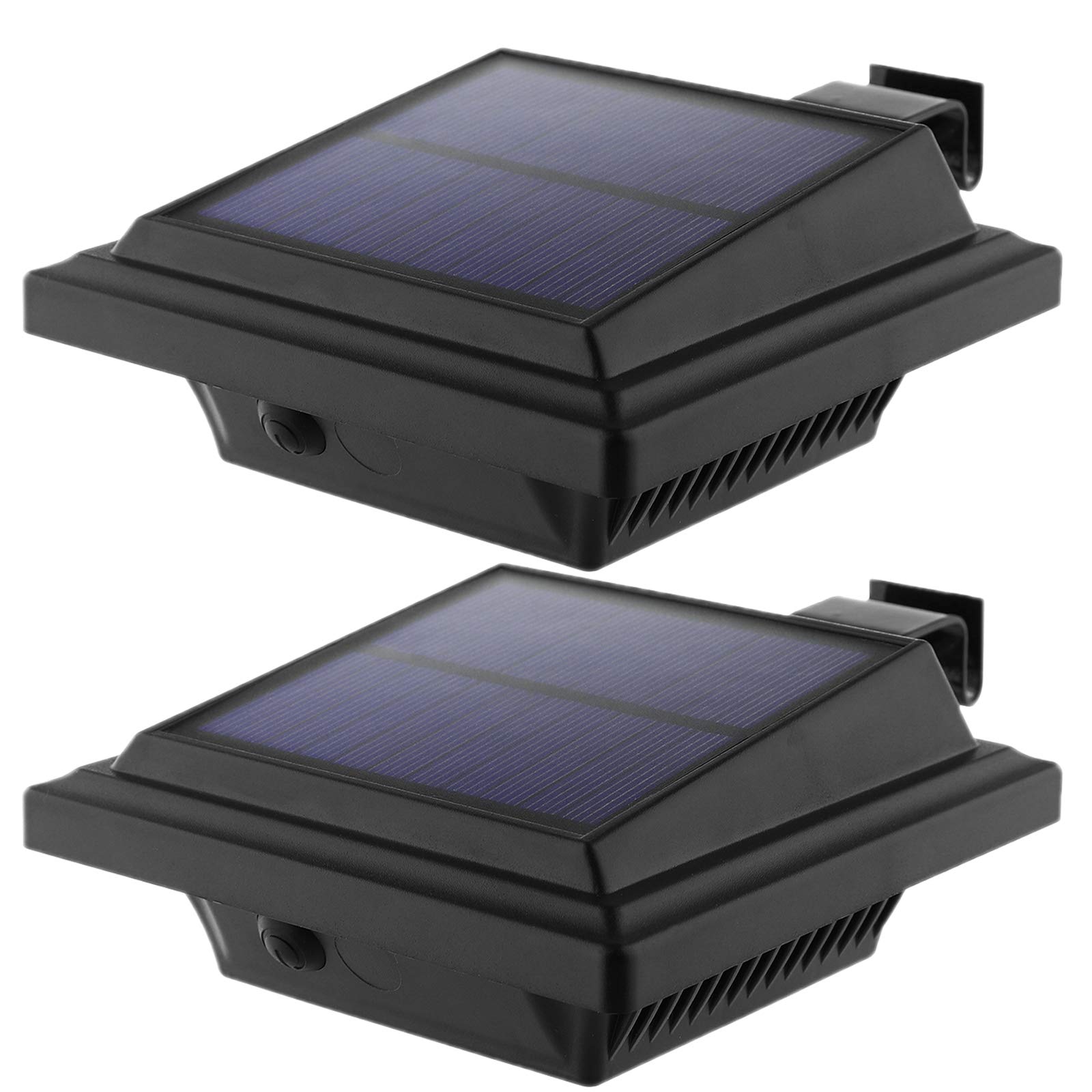 KEENZO Solar Lights Outdoor, 25 LED 500LM Solar Lights for Garden Fence Gutter, IP65 Waterproof, Wireless Decorative Solar Powered Wall Security Light (2)