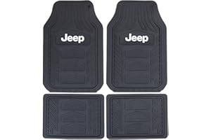 Plasticolor 001668R01 Jeep Weatherpro 4 Piece Floor Mats Set, Floor Mats, One Size, Black
