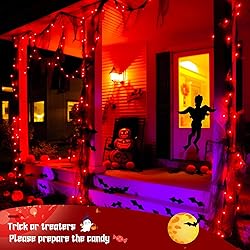 JMEXSUSS 2 Pack Red Solar Christmas Lights, Total