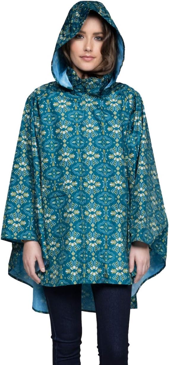Rain Jacket for Women - Lightweight Poncho - Waterproof Raincoat