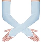 zeasciosd Women's Long Fingerless Sheer Gloves Tulle Mesh Gloves for Wedding Bridal Opera Party Halloween Costume