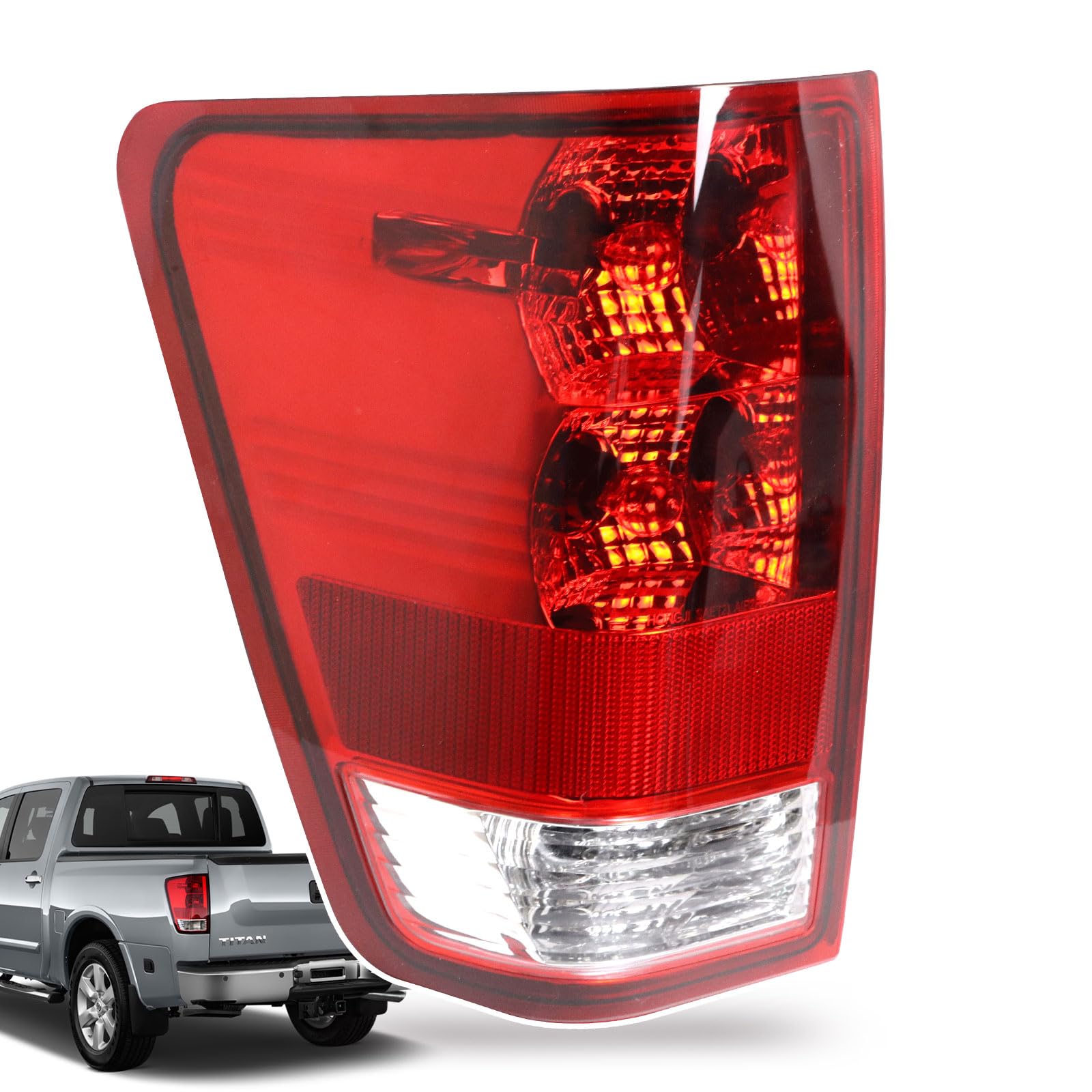 Photo 1 of Tail Light Assembly Compatible with 2004-2015 Nissan Titan Left Driver Side Replace: 265557S227
