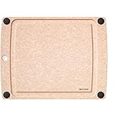 Epicurean All-In-One Cutting Board with Non-Slip Feet and Juice Groove, 14.5" × 11.25", Natural/Black