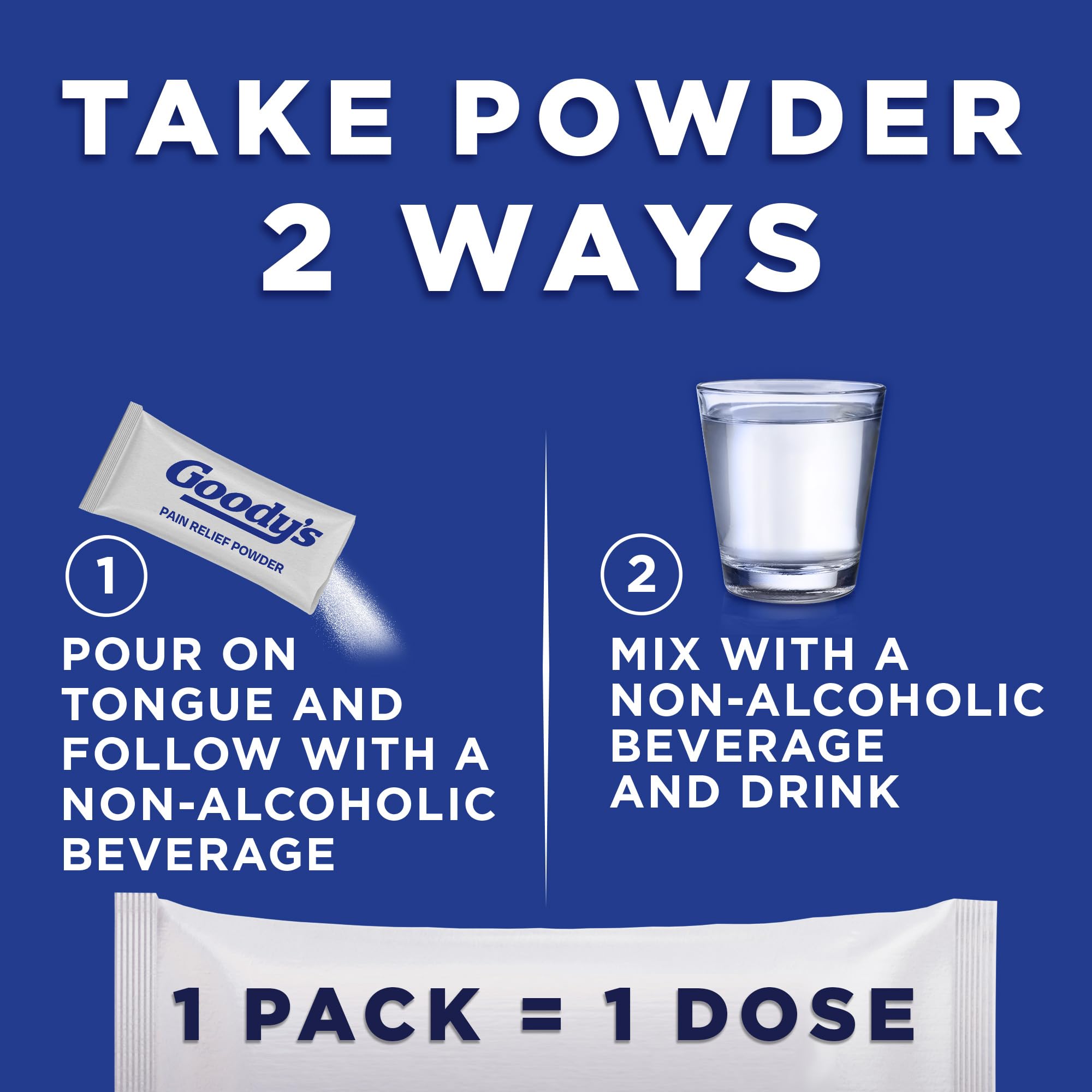 Goody's Pain Relief Powders, Extra Strength Headache Powder, 50 ct (Pack of 1)