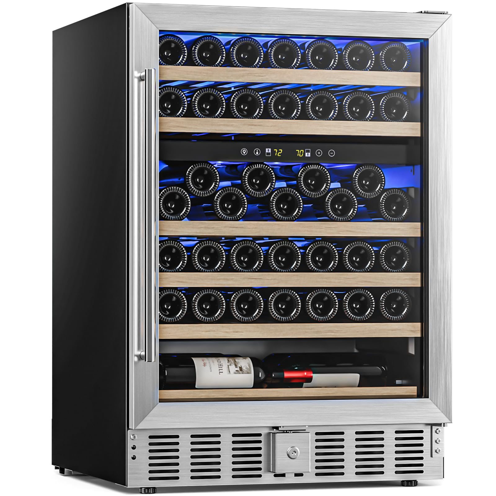 Photo 1 of Antarctic Star 24 Inch Wine Fridge, 52 Bottle Wine Cooler Refrigerator. 39-64°F Dual Zone Wine Refrigerator Glass Door, Built in or Freestanding Under Counter Fridge for Home Bar Office