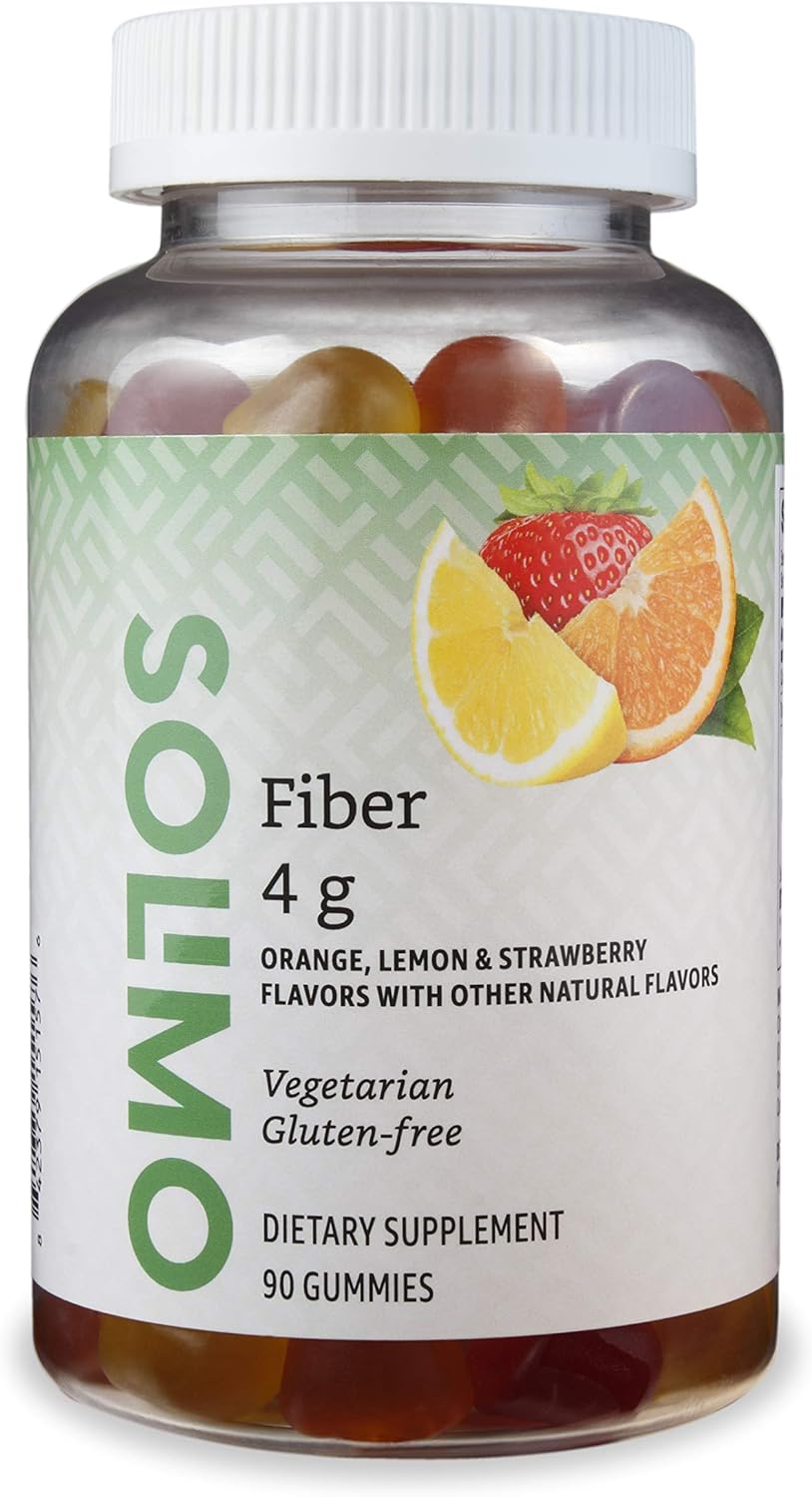  Brand - Solimo Fiber 4g - Digestive Health, Supports Regularity - 90 Gummies (2 Gummies per Serving): Health & Personal Care