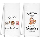 MOFUYU Funny Sourdough Bread Baking Kitchen Towels, Baking Gifts for Women Hand Towel, Bakers Gifts for Women, in My Sourdough Era Dish Tea Towels for Kitchen, 16x24 Inch Set of 2