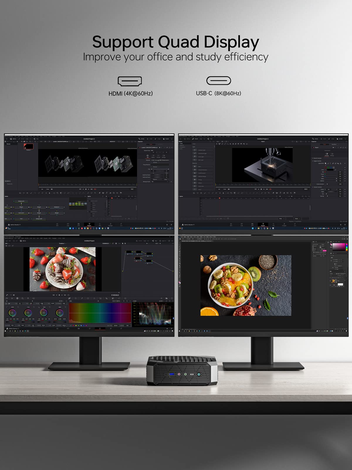 MINISFORUM Neptune HX99G Mini PC AMD Ryzen 9 6900HX 32GB DDR5 512GB SSD AMD Radeon RX 6600M Mini Gaming PC Wi-Fi 6E/BT5.2, 2xHDMI, 2X USB4 Port, 2X Slot PCIe/Sata SSD, 5X USB3.2 Port