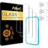 Ailun Screen Protector + Camera Lens Protector for iPhone 18 Pro | 3+3 Pack, 6.3 inch, Tempered Glass, Installation Frame, Sensor Protection, Dynamic Island Compatible, Case Friendly