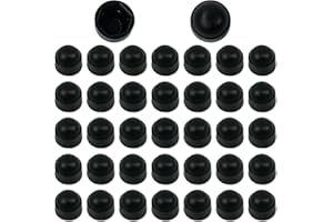 50 Pcs Black Hex Nut Protective Caps, M8×14mm Dome Plastic Bolt Covers, Screw Cap Kit for Protecting Nuts (M8*14)