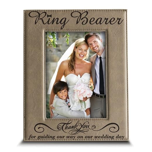 Leather Picture Frame 4"x 6" for Ring Bearer
