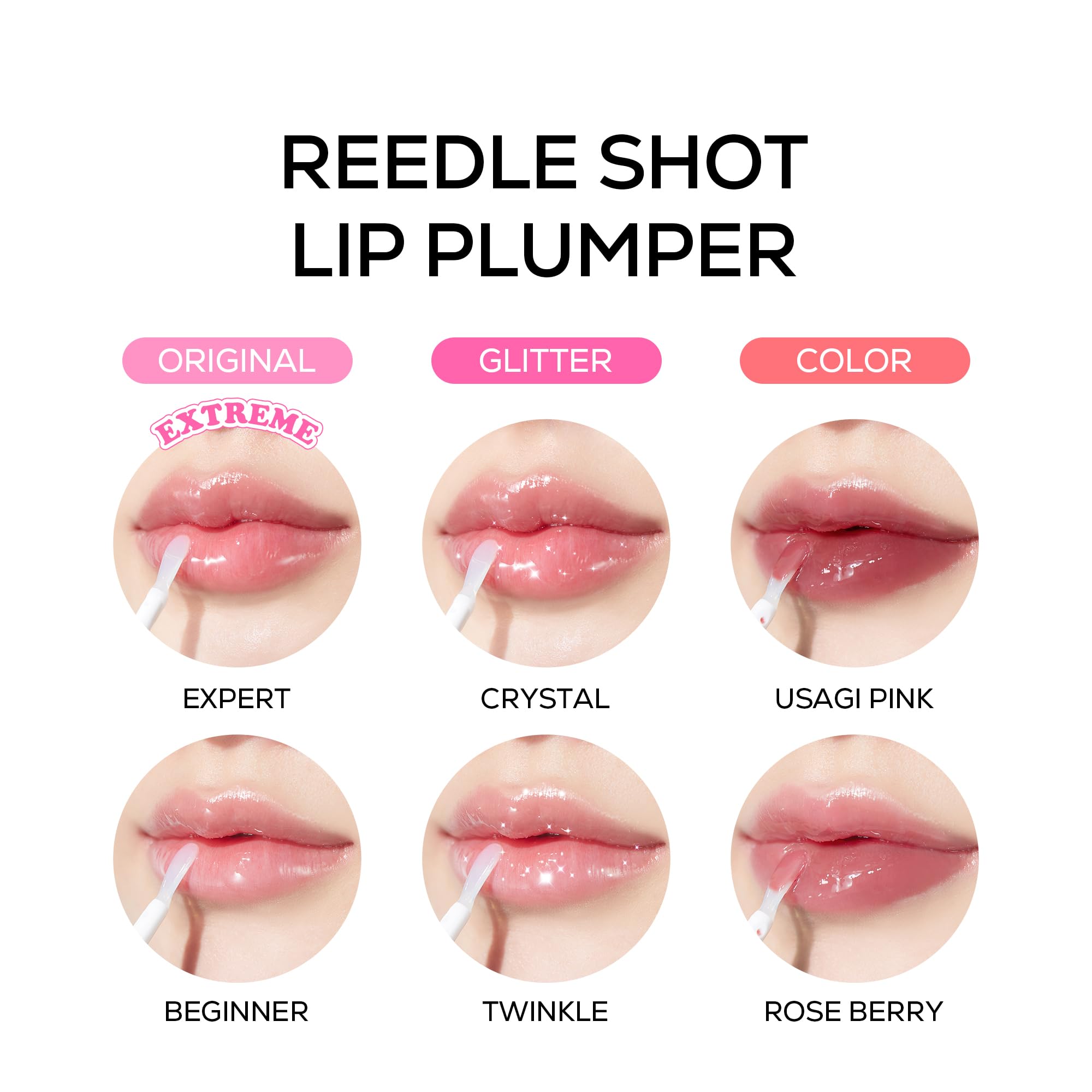 VTCOSMETICS Reedle Shot Lip Plumper, 0.15 oz (4.3 g), Moisturizing, Transparent, Lip Gloss, Fragrance-free, Korean Cosmetics (Expert)