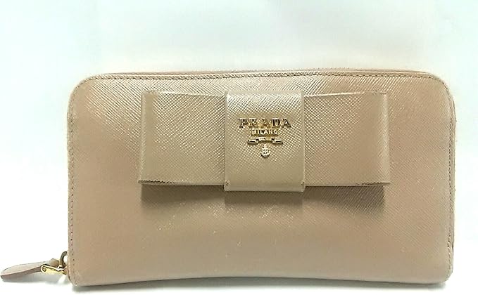 Amazon Co Jp プラダ Prada 長財布 ベージュ ラウンドファスナー リボン 中古 服 ファッション小物
