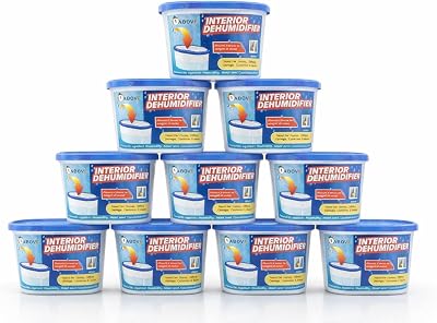 1ABOVE Dehumidifier 500ml Pack of 10 Moisture Absorber Condensation Remover