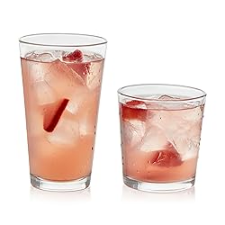 Libbey Flare Tumbler and Rocks Glasses Set, Stylish