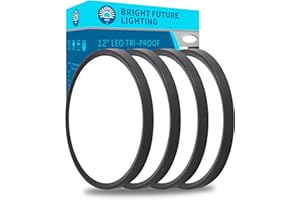 BRIGHT FUTURE LIGHTING 4pack 12 Inch Flush Mount Ceiling Light, 24w Led Ceiling Light, 3000k/4000k/6000k Selectable 2520lm Ceiling Lights, Super Slim Led Light Fixture for Bedroom Kitchen Living Dining Room Office (Black)