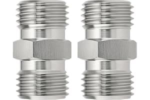 SING F LTD 2Pcs M14x1.5 Hydraulic Adapter Fitting Hose Pipe Thread Connector Suitable for Various Hydraulic Systems and Small