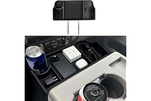 Zxiaochun Center Console Seat Headrest Organizer for 2011-2024 2025 Ford F150 F250 F350 F450 F550 F650 Accessories, Storage Tray with Non-Slip Rubber Mat (Jump Seat Only)