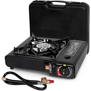 Poêle à fusée portable pliable avec brûleur à bois pour la cuisine en plein air, pique-nique, barbecue, chasse, pêche, en fonte d'acier - Avec sac de transport