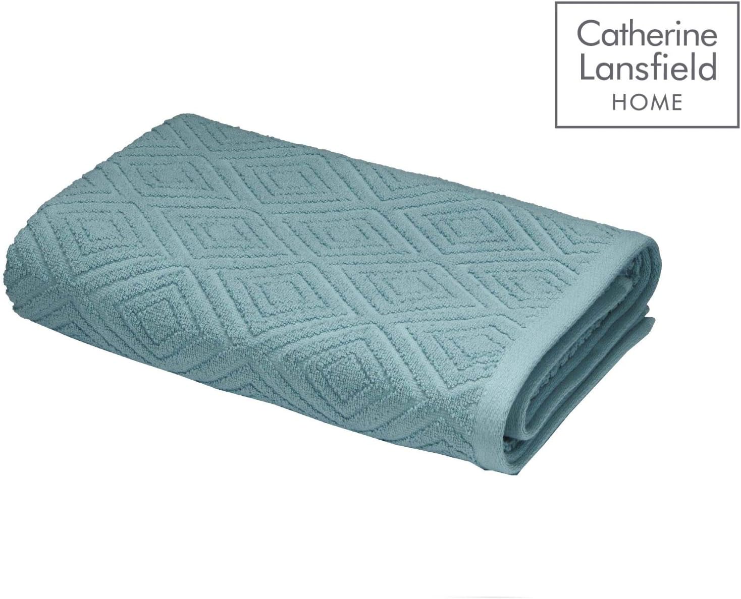 Catherine Lansfield Diamond Sculptured Bath Towel Teal