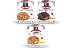 Daelmans Stroopwafel Variety Pack - Caramel, Chocolate, & Honey Waffle Cookies, Sweet Snack for Coffee & Tea, Authentic Soft Toasted Dutch Waffles, Certified Kosher Dairy - Pack of 3
