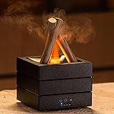 Campfire Flame Diffuser, 280ml Essential Oil Diffuser, 7-Color LED, Timer & Waterless Auto-Off, Quiet Cool Mist for Home Bedroom Office