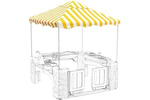 HADISI Outdoor Kids Playhouse Replacement Canopy,Replacement Top Cover Suitable for Multiple Brands with The Same Size Kids' Playhouse of The Same Size. (Yellow 56" W x 56" D x17 H)
