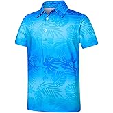 westwolf Boys Hawaiian Polo Shirt Short Sleeve Golf Clothes Kids Fashion Cool School Uniform Active 5-14T