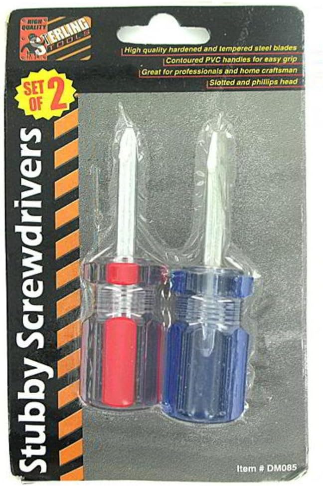 2 Pc Stubby Screwdriver Set Set of 24
