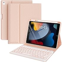 Keyboard and Case for iPad 7th/8th/9th Generation 10.2-inch