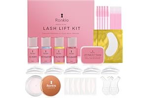RONKIE Lash Lift kit at Home Salon: Professional Eyelash Perm Kit for Beginner - Eyelash Eyebrow Curling Set Glue Upgraded Version