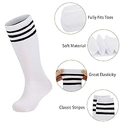 Zando 4 Pairs Toddler Knee High Socks - Black