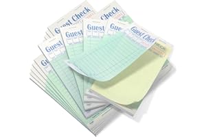 FMP Brands Double Part Guest Check for Servers, Server Note Pads 1000 Sheets (20 Pads), Server Books for Waitress with Carbon Copies, Guest Check 2 Part Carbonless, Receipt Book with Carbon Copies