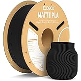 ELEGOO Matte PLA Filament Matte Black 1KG, 1.75mm 3D Printer Filament Dimensional Accuracy +/- 0.02mm, 1kg Carboard Spool (2.2lbs) Fits for Most FDM 3D Printers