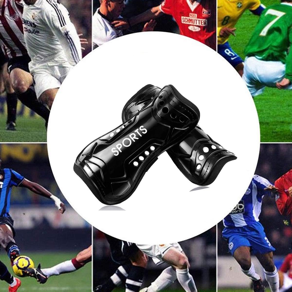 Shin Guards for Kids Youth Soccer Shin Guards 2 Pair Lightweight and Breathable Children's Calf Protectors for 3-10 Years Old Boys Girls Toddler Kids Teenagers (Black & Blue) : Sports & Outdoors