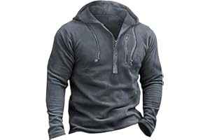 Beotyshow Mens Tactical Fleece Jackets Quarter Zip Military Jackets Winter Outdoor Stylish Warm Pullover Coat Men