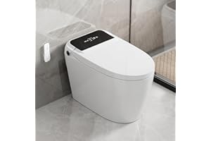 LDian Tankless Smart Bidet Toilet, Large Screen With Elongated Seat, Toilet With built in bidet, Heated Toilet Seat,Warm Bidet, Auto Open&Close, Auto Flush, Nightlight, One Piece Toilet for Bathroom…