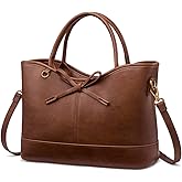 LOVEVOOK Purses and Handbags,PU Leather Purse for women with Zipper,Cute Bow Satchel Top Handle Bags for Ladies