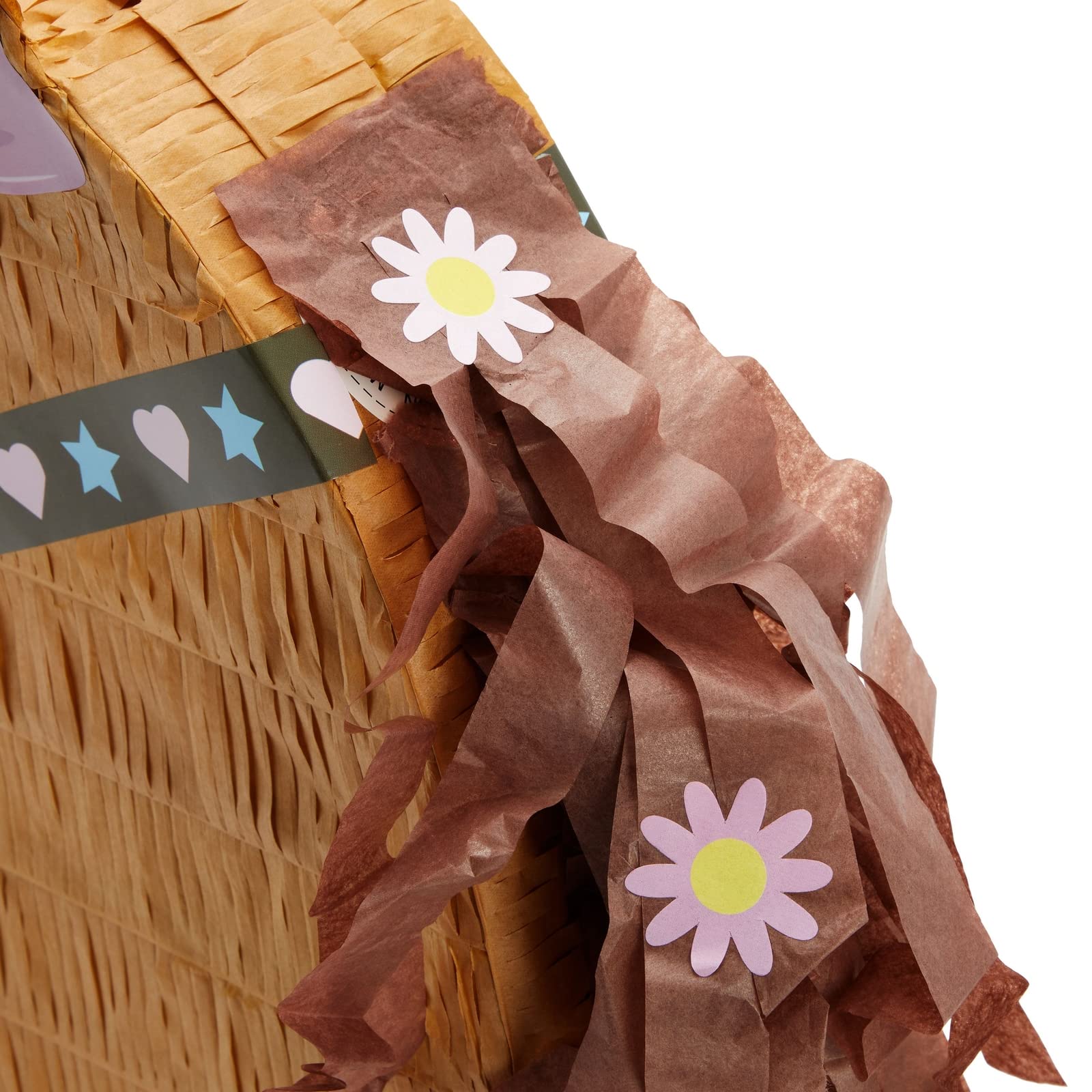BLUE PANDA Horse Pinata - Small 12 x 16 x 3 in Brown & Pink Paper - Farm & Western Pinata for Horse Party & Pony Birthday Decorations