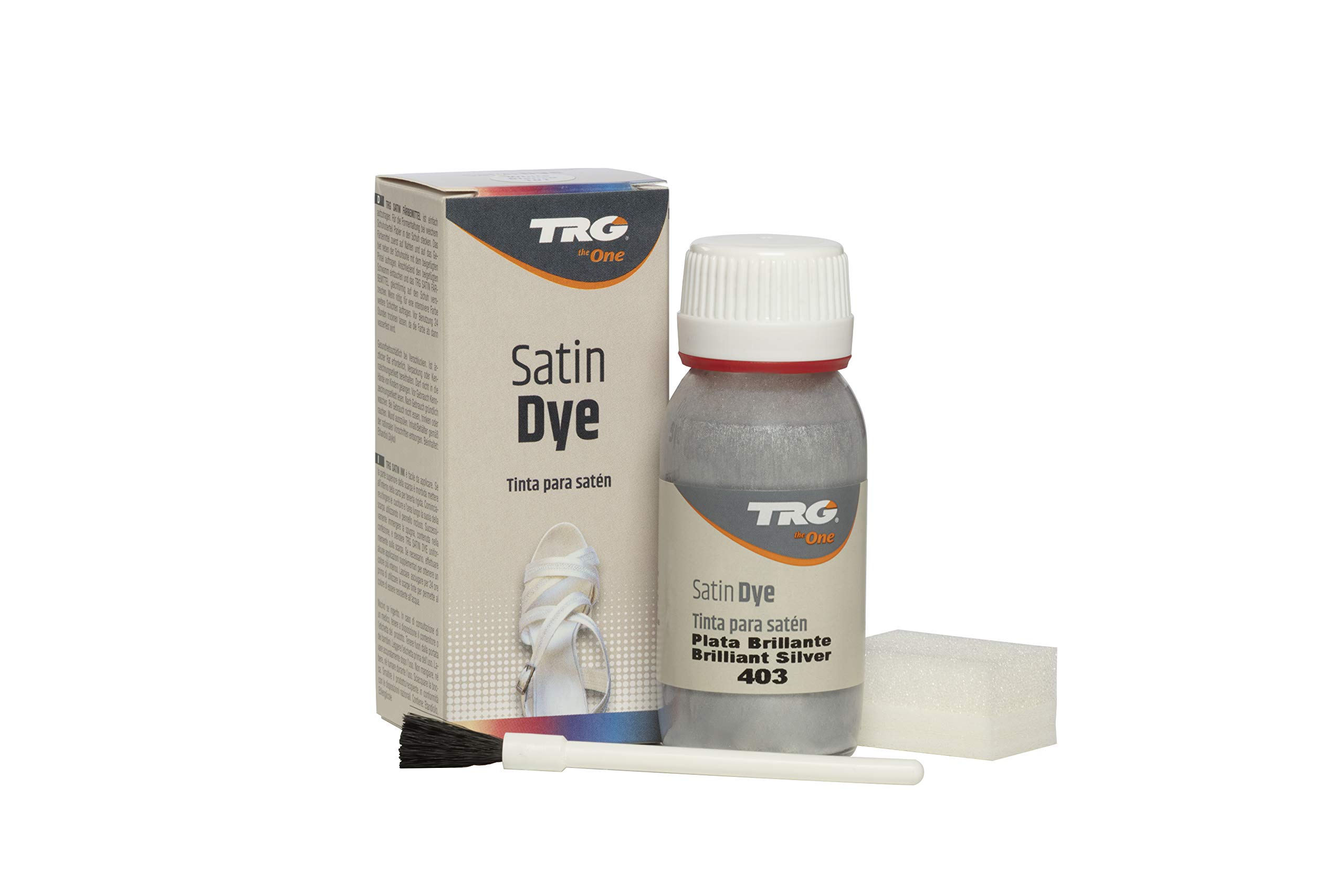 TRG The One Satin Dye, Satin Shoe Ink, 403 Brilliant Silver, 50 ml