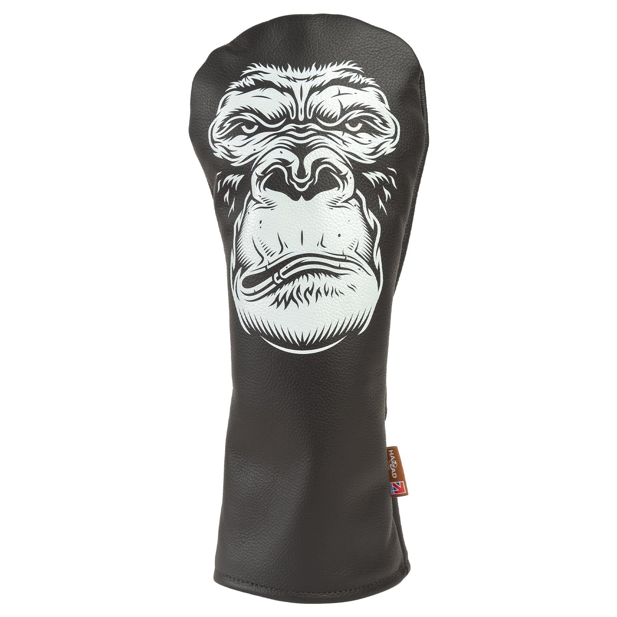 Hazzad Golf Handcrafted Genuine Leather Gorilla Driver Golf Headcover - Water Resistant, Oversized, Anti-Theft British Design Crafted from Top Grain Leather That Softens With Age