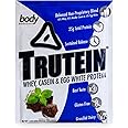 Body Nutrition Trutein High Protein Powder: 45% Whey, 45% Casein, 10% Egg White, Gluten-Free, Low Sodium, Grass Fed Whey Protein Powder, Gym Supplement & Breakfast Shake, Chocolate Mint, 34g Sample