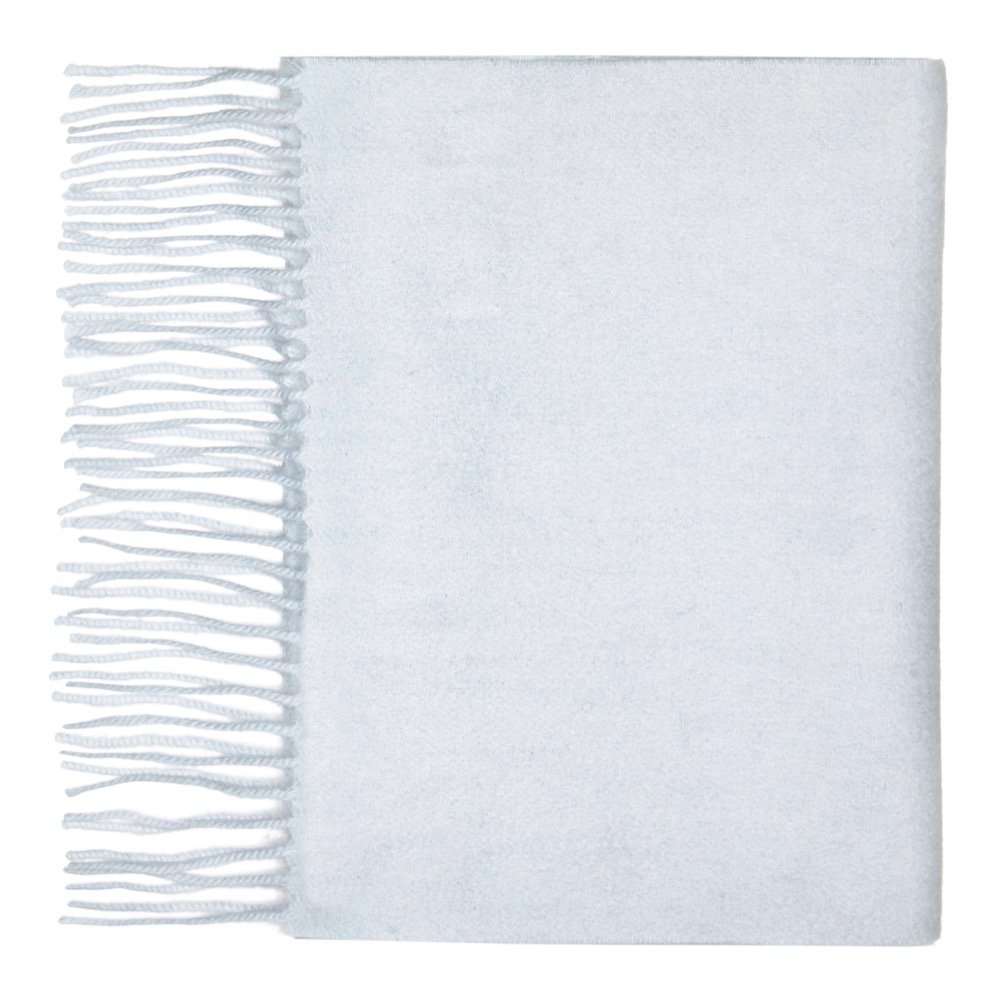 Pure Cashmere plain scarf, Pale Blue