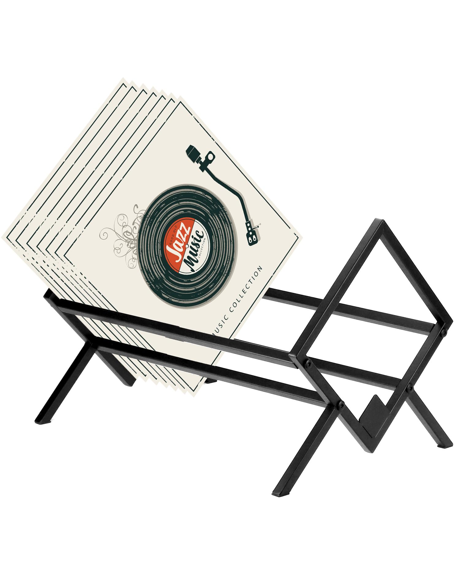QWORK® Vinyl Record Storage Stand, Record Storage Holder, for Album and Book Storage