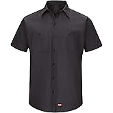 Red Kap Mens Short Sleeve Work Shirt with Mimix